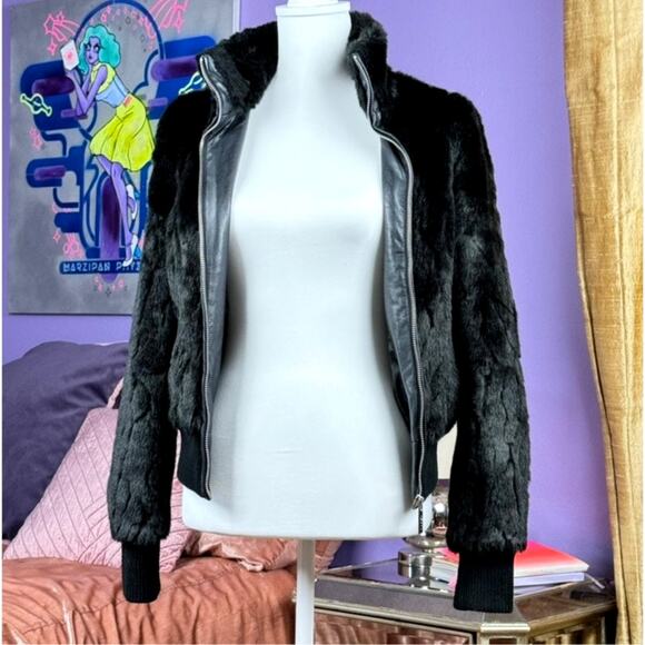 Lipsy London Faux Fur Bomber Jacket 🛸 Size 4 - Picture 2 of 11